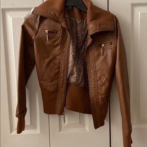 charlotte russe faux leather jacket